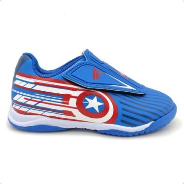 Imagem de Tênis Futsal Dray Marvel Vingadores Homem Aranha, Cap azul, Vrmlho, 31