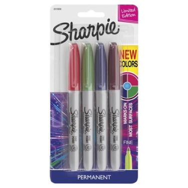 Imagem de Caneta Marcador Permanente Sharpie Fina Cosmic 4 Cores