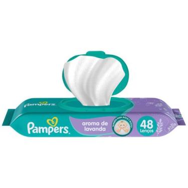 Imagem de Lenço Umedecido Pampers  - Aroma de Lavanda 48 Unidades