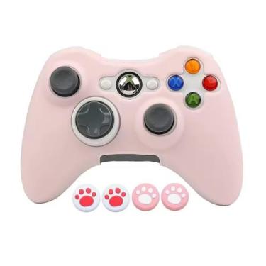 Imagem de Capa controle x box 360 rosa pastel silicone proteção - GENCHIN