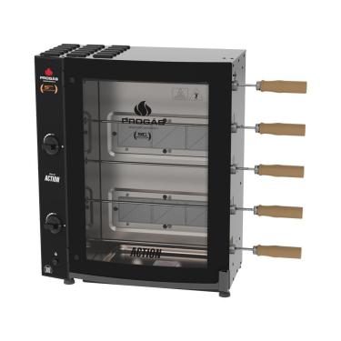 Imagem de Forno Assador Rotativo Infravermelho a Gás 5 Espetos Prac-05i Action Progás Bivolt