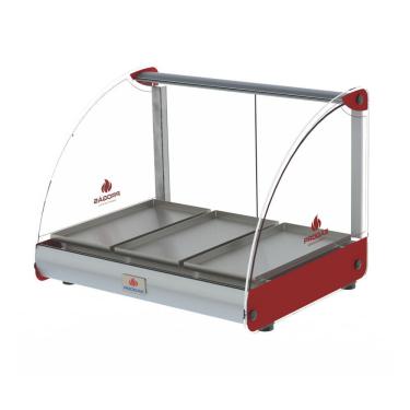 Imagem de Estufa de Aquecimento Curva para Alimentos PRV-03E 3 Bandejas 250W Vermelho 110V Progás