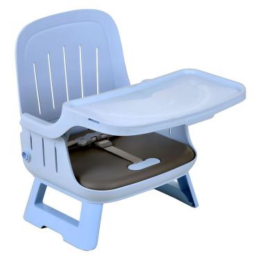 Imagem de Cadeira Portátil de Alimentação Kiwi de 6 a 36 Meses Até 15kg com Bandeja Ajustável Dobrável Azul Burigotto