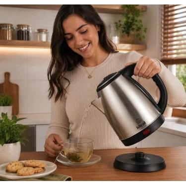 Imagem de Chaleira Inox Elétrica Desligamento Automatico1.8L Potencia 1000W 127V