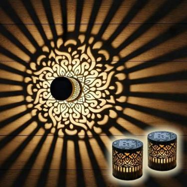 Imagem de Luzes Solares Mandala SXXSMYWR Impermeáveis para Área Externa 2 Peças