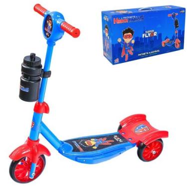 Imagem de Patinete 3 rodas herozinhos SUPER FLYER Unik Toys, Azul