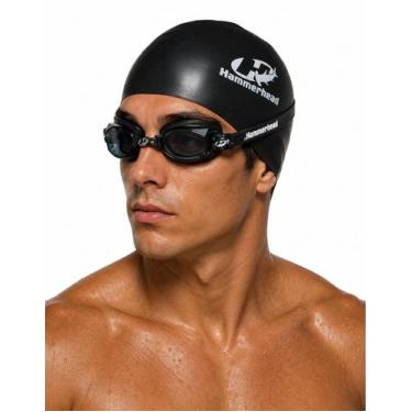 Imagem de Kit Natação Hammerhead Óculos Vortex 1.0 Touca Silicone E Protetor De 