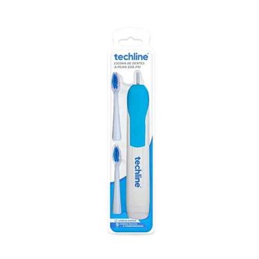 Imagem de Escova Dental Elétrica Adulto Azul Techline