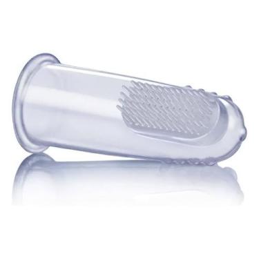 Imagem de Escova Dente Bebê Silicone Massageador de Gengiva com Estojo - Nûby