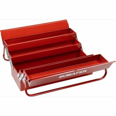 Imagem de Maleta de Ferramentas Bumafer com Compartimentos Internos para Organização em Aço Resistente Inox 53CM 20CM