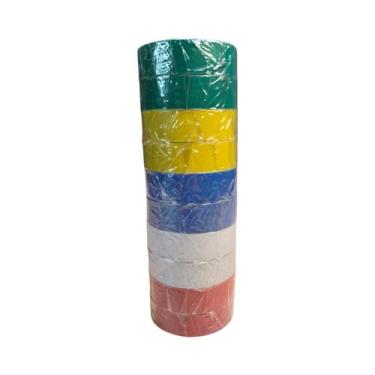 Imagem de Fitas Isolante Com 10 Rolos e 5 Cores 17mmX9m - BOMVINK