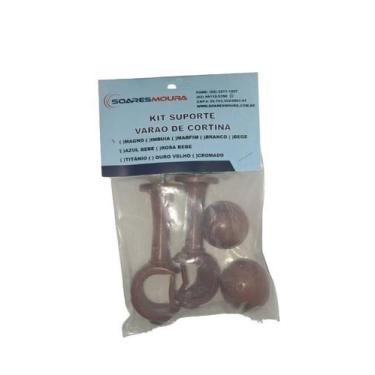 Imagem de Suporte Para Varão Cortina 19mm Mogno Soares Moura