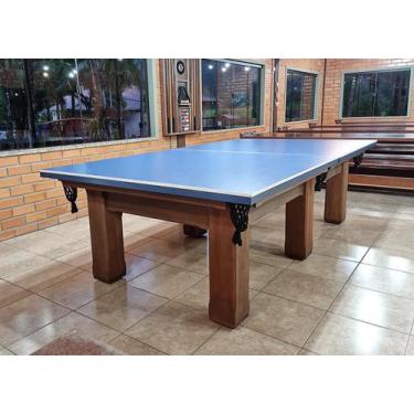 Imagem de Mesa de Sinuca Oficial Vintage com Tampo de Ping Pong - 2,83x1,55 - Ne