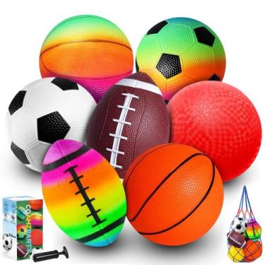 Imagem de Conjunto de 7 Bolas Esportivas COAMZPARTY 8,5" Presente para Crianças