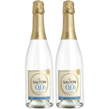 Imagem de Kit 2 Espumante Salton Zero Alcool Branco Baixa Caloria750ml