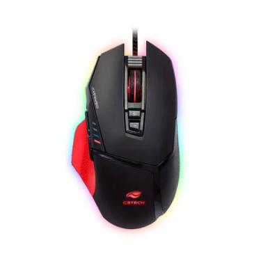 Imagem de Mouse Gamer C3Tech Osprey, LED, 12000 DPI, 8 Botões, Preto - MG-800BK