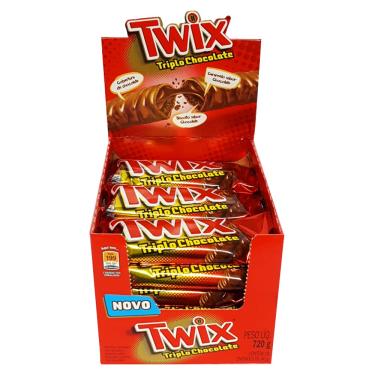 Imagem de Chocolate Twix Triplo Chocolate 40g c/18 - Mars