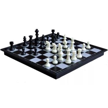 Jogo Xadrez e Damas - Estojo e Peças - Xalingo - superlegalbrinquedos