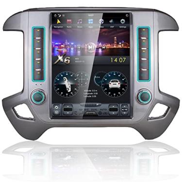 Imagem de Toeeklsa Sistema Android 9 PX6 Rádio de carro para Chevrolet Silverado GMC Sierra 2014-2019 12,1 polegadas Tesla Style Touch Screen Video Multimídia sem fio Apple Carplay Navegação GPS Carro estéreo Bluetooth