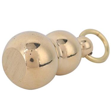 Imagem de Pingente de cabaça, latão de tamanho grande 2 peças/conjunto cabaça chaveiro novidade para boa sorte para mulheres(Cor latão, Altura 2,9 cm, diâmetro 1,55 cm)