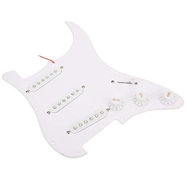 Imagem de Escudo de camada única para guitarra, material de PVC vem com 11 parafusos, proteção de carga de guitarra, 3 captadores de bobina única para amantes de instrumentos, guitarra