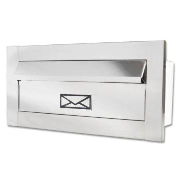 Imagem de Caixa De Correio Frente Inox Moderna 17 Cm X 36 Cm