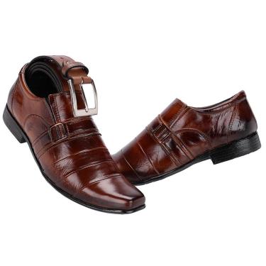 Imagem de Kit Cinto e Sapato Social Couro Legítimo Leoppé