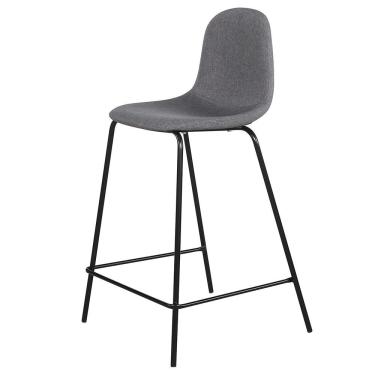 Imagem de Banco Alto Decorativo Estofado Alegra Cinza Opt