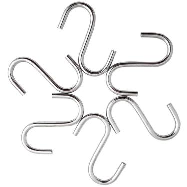 Imagem de Kit 6 Ganchos Multiuso Para Barra Toalha Utensílios Cromado