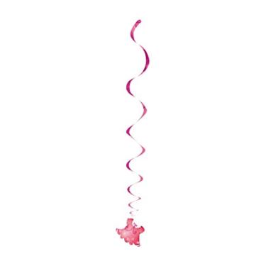 Imagem de Varal rosa de pendurar 66 cm, decoração de chá de bebê, 3 unidades