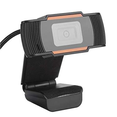 Imagem de Câmera web para laptop desktop, 720P HD USB Clip-on vídeo câmera de webcam suporte para microfone embutido 1080P 30FPS para webcast ao vivo, videoconferência (Preto)