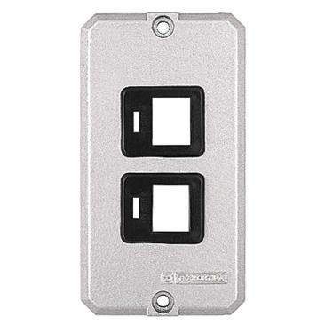 Imagem de Tampa para condulete 1/2" e 3/4" com 2 postos com suporte para RJ Tramontina