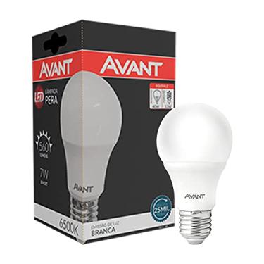Imagem de Lâmpada Pera LED, 7W, Luz branca 6500K, soquete E27, Bivolt, Avant