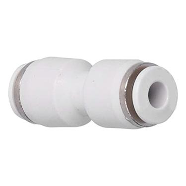 Imagem de Conector de linha de ar pneumático, resistência ao desgaste Conector de tubo de encaixe pneumático leve para conexão de tubulação para componentes pneumáticos (PU12 (20 pçs))