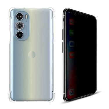 Imagem de Capinha Anti Impactos Case Compatível com Motorola Edge 30 Pro + Película Vidro 3D Privacidade Anti Curioso