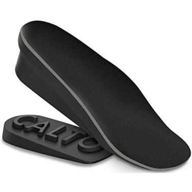 Imagem de Palmilha premium de aumento de altura da Calto – Elevação ergonômica do calcanhar para o efeito de aumento do calçado – Palmilha de comprimento 3/4 – Palmilha ajustável de 4,5 cm mais alta – IK308