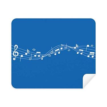 Imagem de DIYthinker Limpador de tela Blue Energetic Music 5-Le Staff pano de limpeza 2 peças tecido de camurça