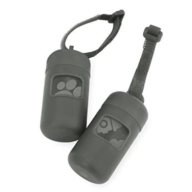 Imagem de Best Pet Supplies Suporte de bolsa para cocô de cachorro, acessório reutilizável, dispensador para viagem, caminhada, parque e uso ao ar livre, durável com clipe - cinza, (pacote com 2)