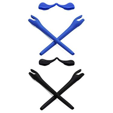 Imagem de Kits de substituição de fones de ouvido da Mryok para óculos de sol Oakley Radar EV Series, Blue & Black, One Size