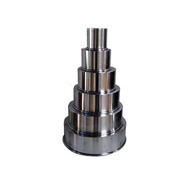 Imagem de Kit Forma Redonda Alta Com 6 Peças Em Alumínio