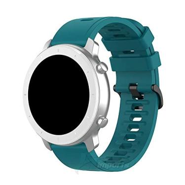 Imagem de Pulseira Padrão 20mm compatível com Amazfit GTR 42mm - Amazfit Bip - Amazfit GTS - Galaxy Watch 3 41mm - Galaxy Watch Active - Galaxy Watch 42mm - Marca LTIMPORTS (Azul Petróleo)