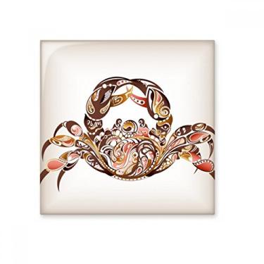 Imagem de Design padrão de caranguejo Marine Organismo azulejo de cerâmica brilhante decalque de tijolos esmaltados