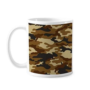Imagem de Camuflagem Line Art Grain Illustration Pattern Mug Cerâmica Coffee Porcelain Cup Tableware