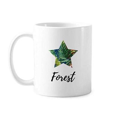 Imagem de Caneca de cerâmica de porcelana para café com arte de desenho tropical, caneca de flor