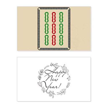 Imagem de Mahjong Bamboo Bar 9 azulejos padrão ano novo festival felicitações cartão Bless mensagem presente