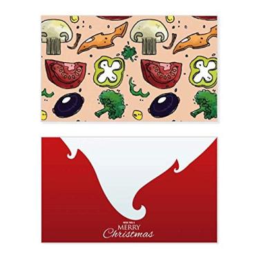 Imagem de Comida de tomate Pizza Peppers cebola feriado feriado Feliz Natal Cartão de parabéns mensagem de Natal