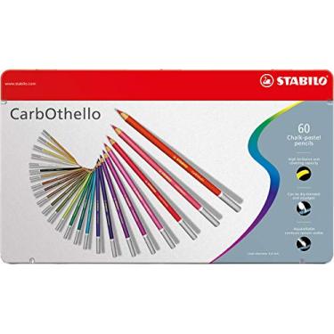 Imagem de Lápis de Cor Artístico – STABILO CarbOthello - Estojo metálico com 60 unidades – Em 60 cores
