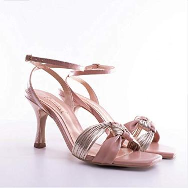 Imagem de Sandália Róseo Glendale Ouro Light Cor:Bege;Tamanho:35;Gênero:Feminino;Material:Sintético