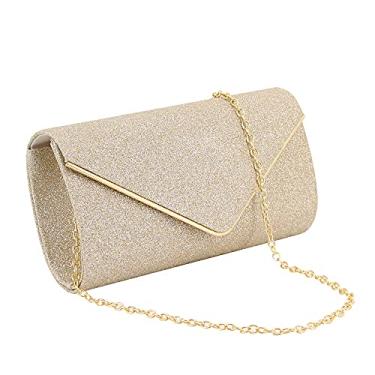 Imagem de Naimo Bolsa feminina de lantejoulas para noite e festa de casamento, Champagne Paillette, One Size