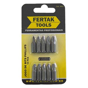 Imagem de Jogo De Bits Phillips 10 Pcs Aço Cromo Vanádio - Fertak